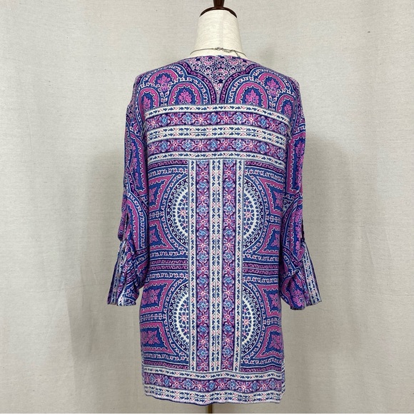 BCBGMaxAzria Haida Long Sleeve Print Top - Picture 3 of 8